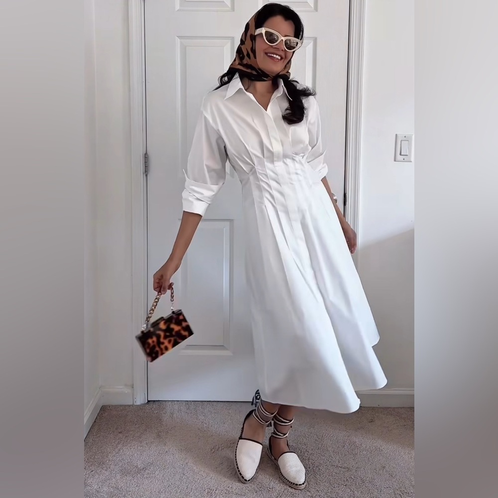 Crisp cotton white shirt dress Urban Revivo